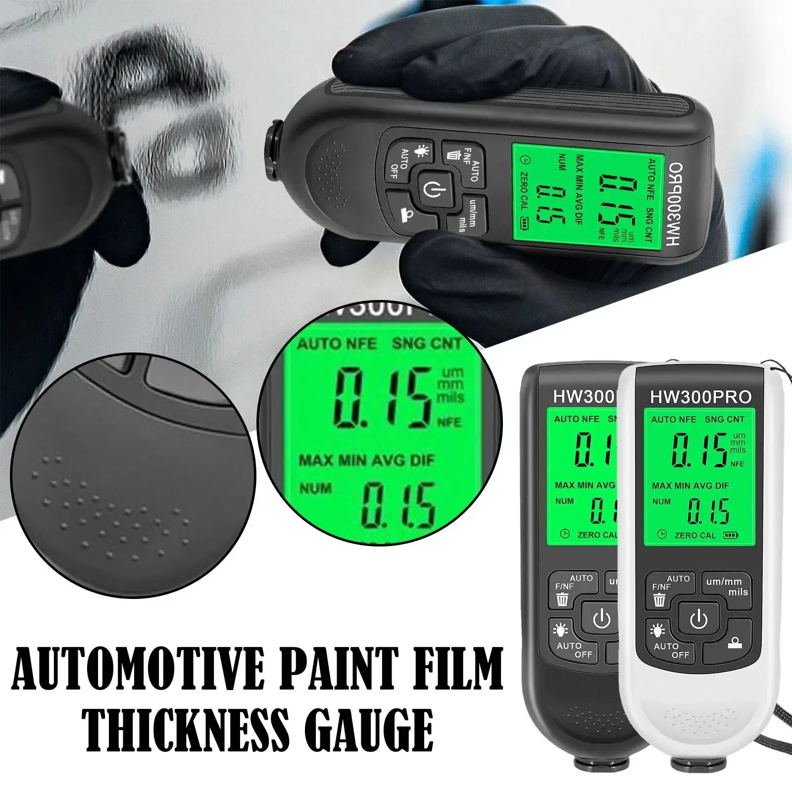 HW-300PRO Automatic Coating Th - đánh giá và giá Paint Thickness Gauge
