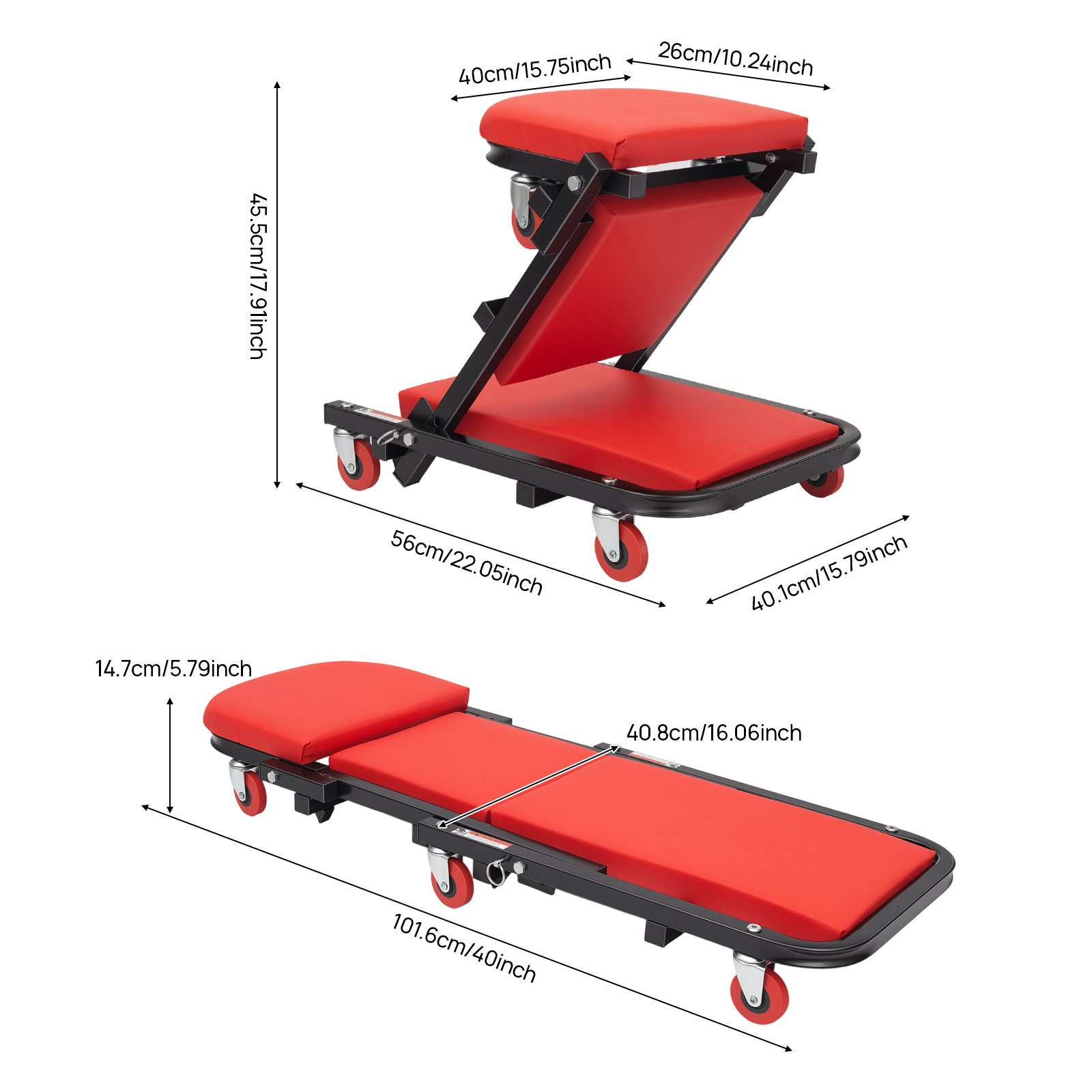 Foldable Mechanic Z Creeper 2- - đánh giá và giá Garage Creeper Roller