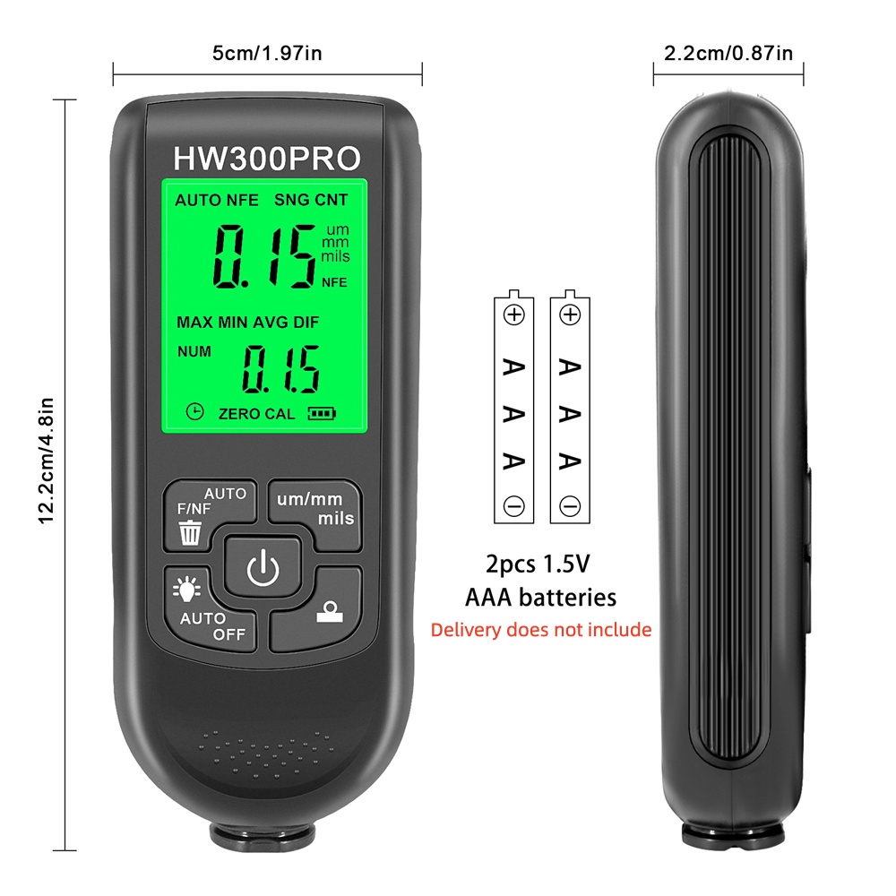 HW-300PRO Coating Thickness Ga - đánh giá và giá Paint Thickness Gauge