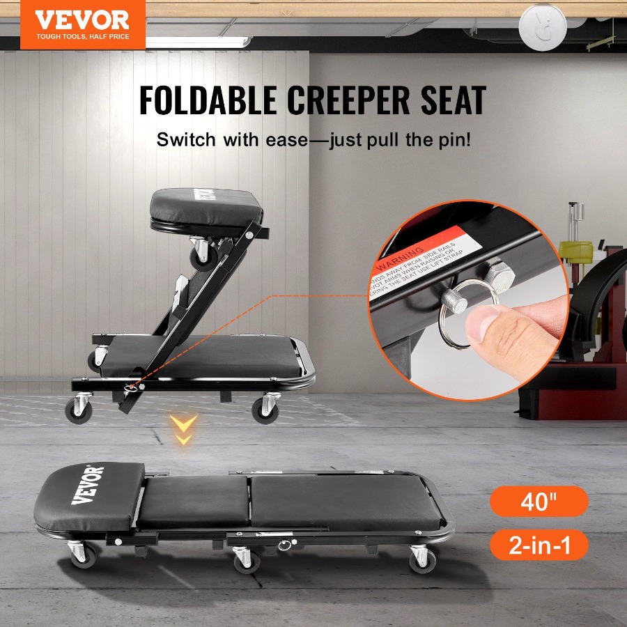 Foldable Z Garage Creeper 40 i - đánh giá và giá Garage Creeper Roller